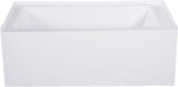 Aqua Eden VTAP543022L 54-Inch Acrylic Alcove Tub with Left Hand Drain, White