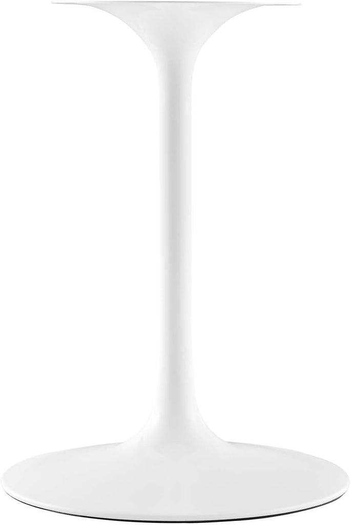 Lippa 36" Mid-Century Modern Dining Table with Square Top and Pedestal Base in White
