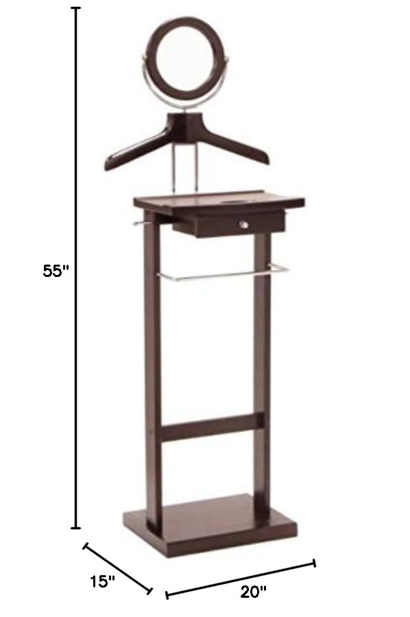 Valet Stand, Matte Grey Clothing Organizer
