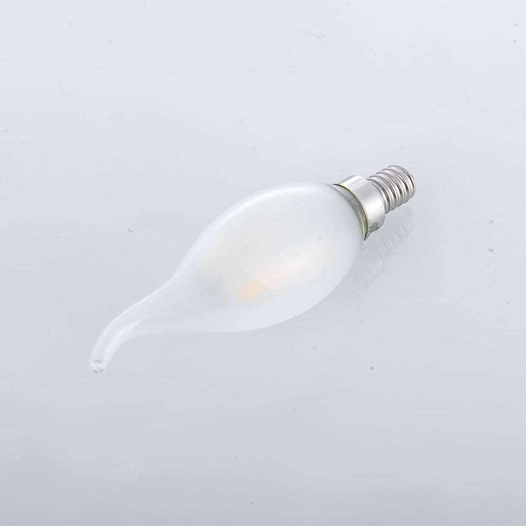 E12 Candelabra Bulb 60 Watt Dimmable Frosted Chandelier Light Bulb
