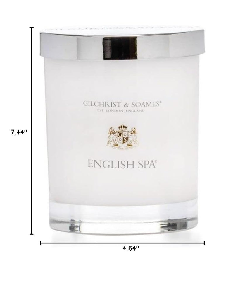English Spa Luxury Candle (8oz), Sea Grass, Lemon, and Lily - USA Poured, Coconut Oil and Soy Wax Blend, Cotton Wick
