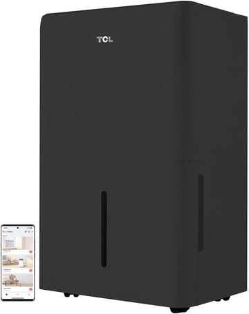 50-Pint Capacity Quiet, Energy Efficient Portable Smart Dehumidifier with Pump, Bucket or Continuous Drain