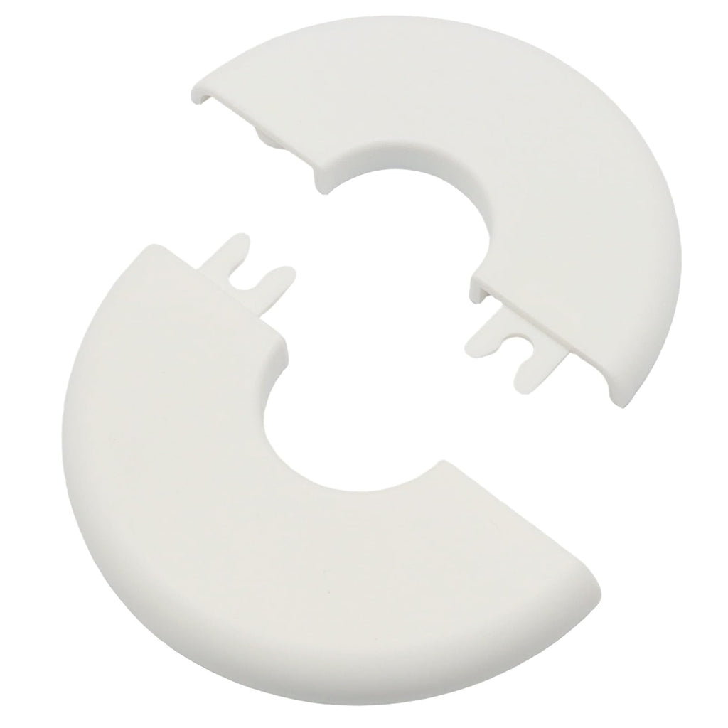 4Pcs 28MM Self-Adhesive Wall Split Flange for 1Inch Outer Diameter Pipes, White ABS Round Escutcheon Plate Plumbing