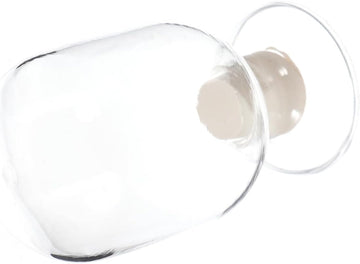 1pc Matchstick Cloche Glass Storage Bottle Decorative Jar Stopper Vintage Style Apothecary Jars Round Media Storage