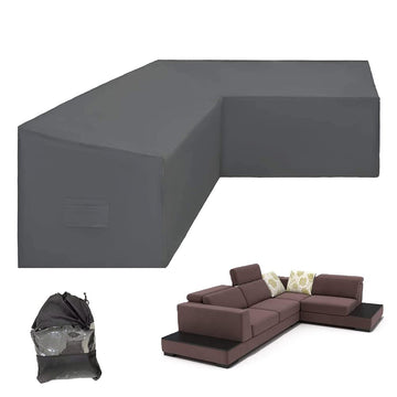 Patio L Shape Sofa Cover Sectional Waterproof Corner Sofa Cover Outdoor Dust-Proof Anti-UV Furniture Couch Cover for