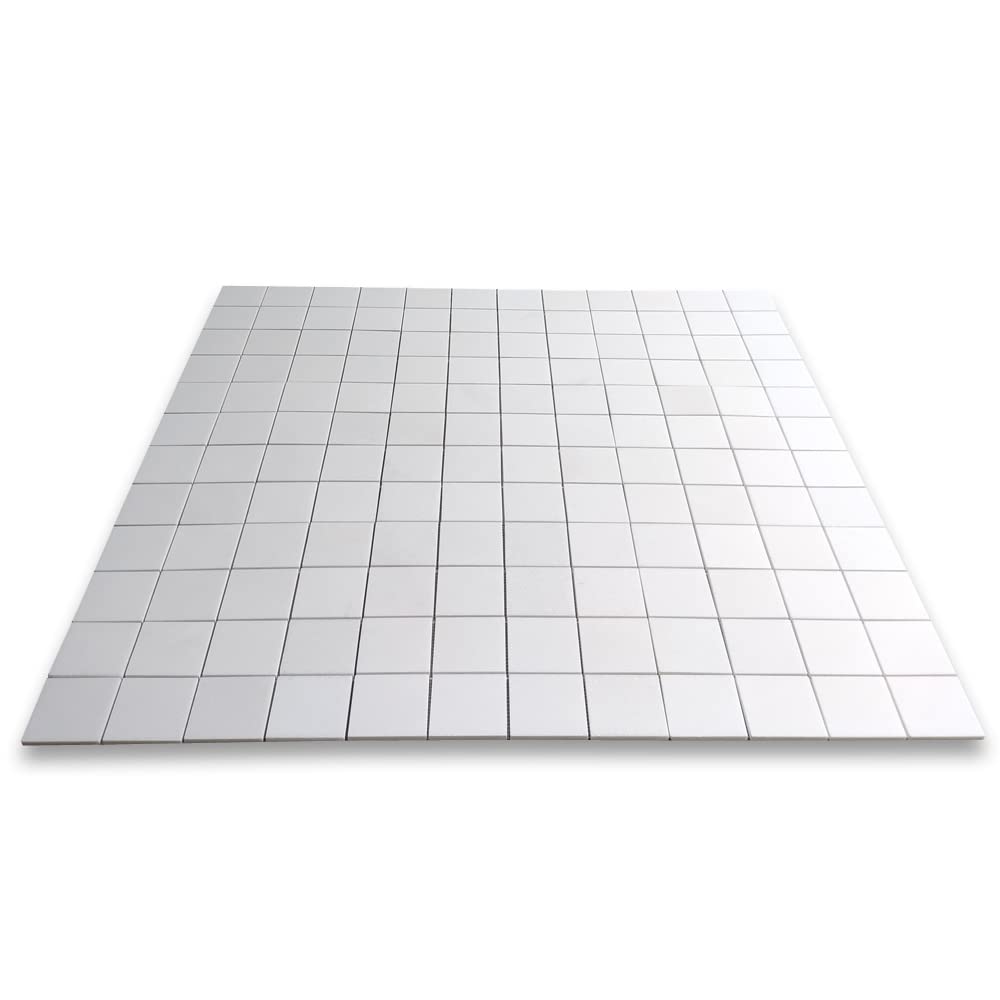 Thassos White Marble 3x3 Square Mosaic Tile Polished Kitchen Bath Wall Floor Backsplash Shower (1 Sheet)