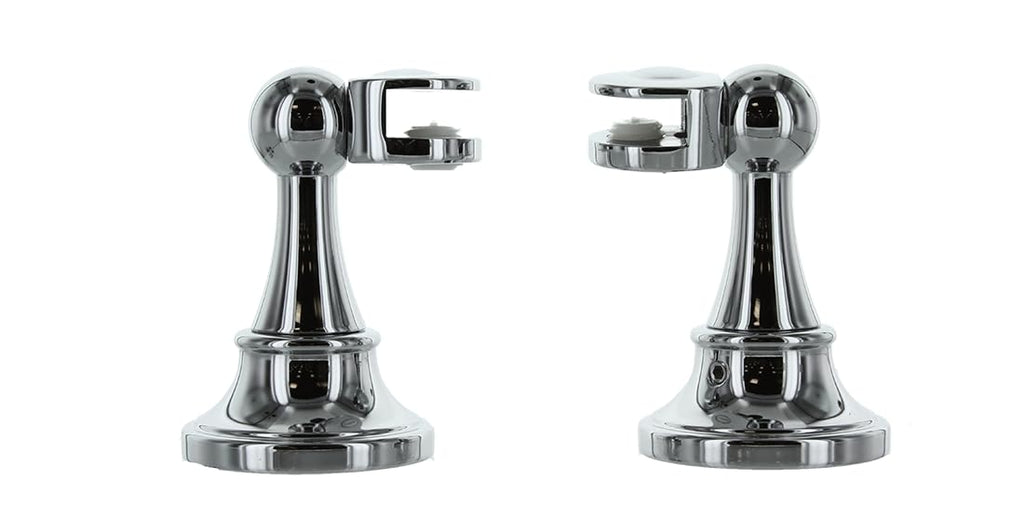 Chrome Victorian Mirror Pivots - Pair