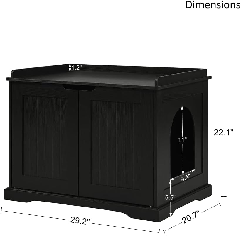 Cat Litter Box Enclosure Furniture, Hidden Litter Box Cover