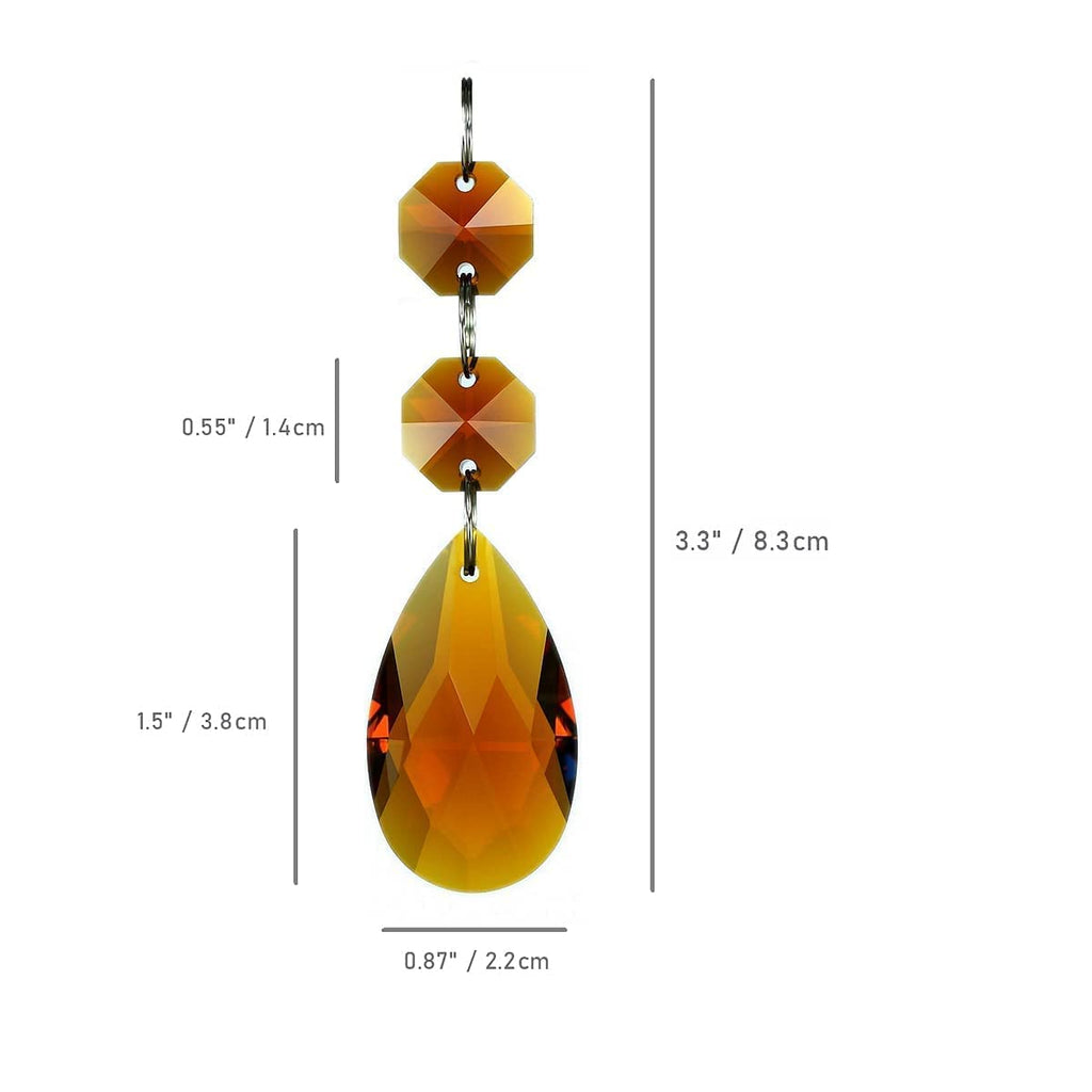 20pcs 38mm Teardrop Chandelier Crystals Pendant Replacement