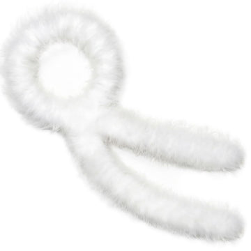 White 22G Marabou Feather Boa,2 Yards Boa for Crafting