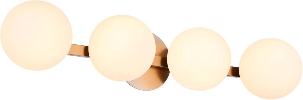 Bathroom Vanity Light Fixtures, Modern 4 Lights Globe Wall Sconce Lighting Brushed Nickel, Porch Wall Mount Light