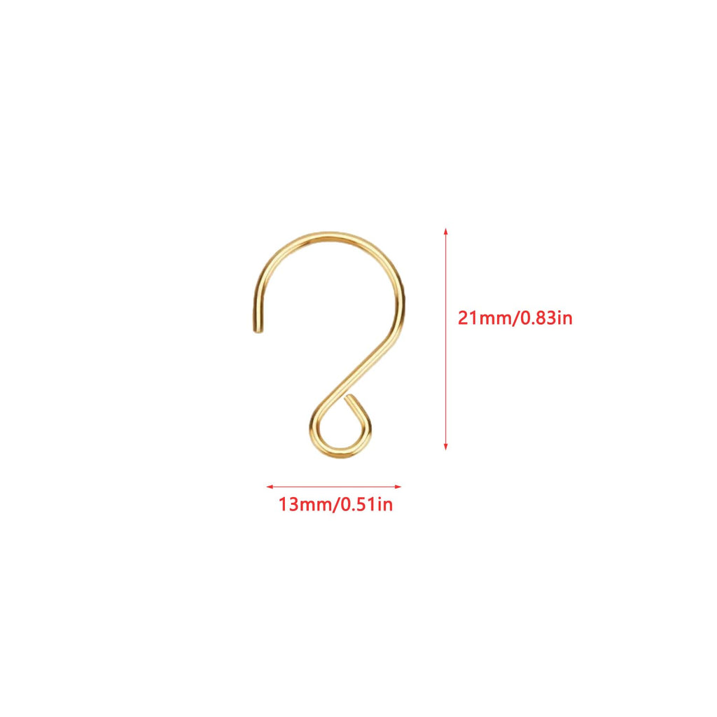 200 Pack Chandelier Crystal Prism Hooks Replacement S-Shaped Crystal Beads Hook for Crystals Chandelier Pendant