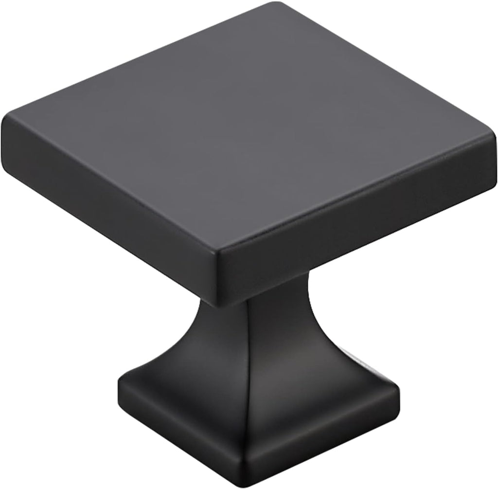 Cabinet Knobs Matte Black Square Knobs for Cabinets and Drawers Cabinet Hardware Kitchen Cabinet Knobs 10 Pack