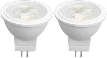 2 Pack MR11 GU4 LED Spotlight Bulbs, 3W 110V, 410 Lumens, 38° Beam Angle for Landscape, Kitchen, Cabinet