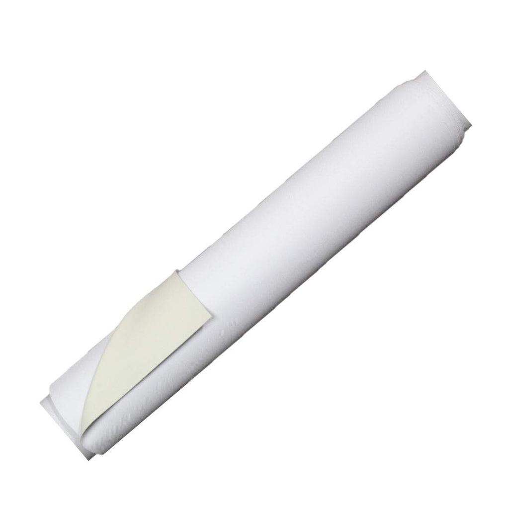 Poly-Cotton Fabric 3-Pass Standard Blackout Light Control Rolled on Tube, 54"/137cm, White/Ecru