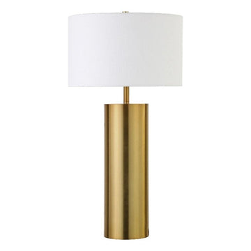 30" Modern 1-Light Table Lamp, Gold