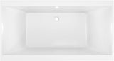 VTPN673619C 67-Inch Acrylic Drop-In Tub with Reversible Drain, Glossy White