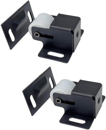 Heavy Duty Large Jumbo Roller Catch Latch Doors and Cabinets, Matte Black, Made in Taiwan, 2 Pack