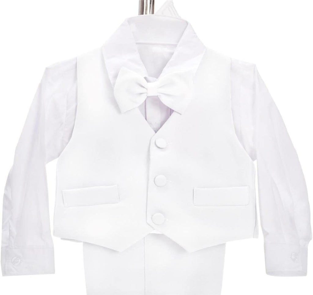Boys 5 Pcs Formal Tuxedo Suits, Baby Toddler to 8Y
