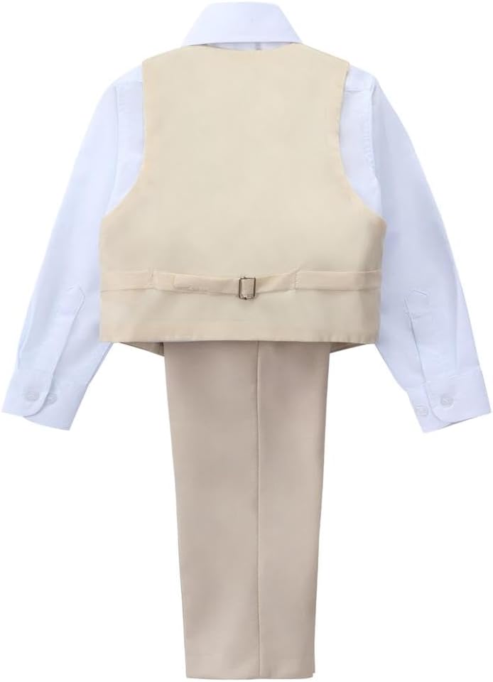 Piece Boys Slim Fit Tuxedo Suit Set Formal Outfit Wear Toddler Kids
