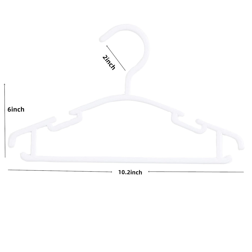 100 Pack White Baby Nursery Closet Hangers, Baby Hangers, Kids Hangers, Non-Slip Laundry Infant Pant & Coat Hangers
