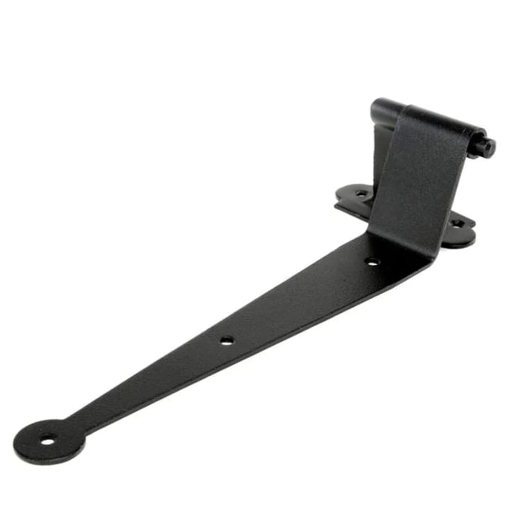 Black Cast Iron Pintle Strap Hinges 11-3/4 Inch Offset Lift Off Shutter Gate Door Hardware RSF Rustic Colonial