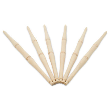 Wooden Baluster Spindles 17-1/2", Pack of 3 Birch Spindles for Crafts, Woodworking, and Furniture