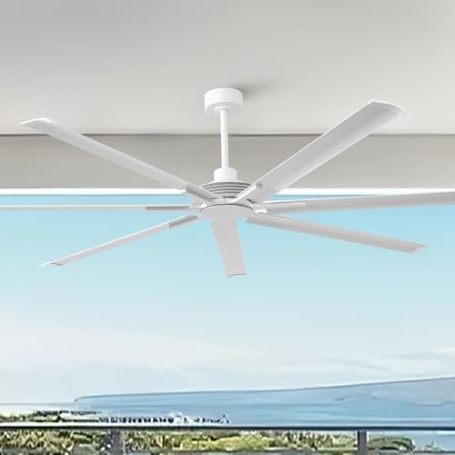 100" Ceiling Fan with LED Light and Remote - Black