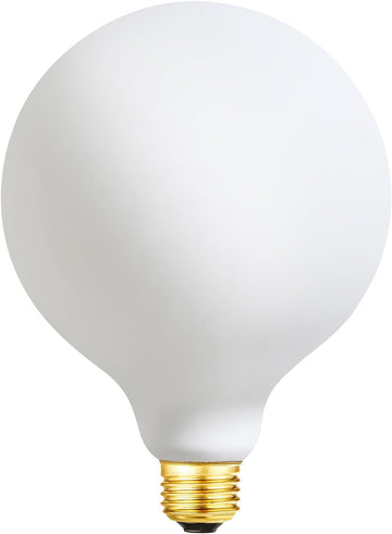 Globe Light Bulbs 60 Watt Replacement for Decorative,Matt White,E26 Dimmable Warm White Large G40(G125) 6Watt(60Watt
