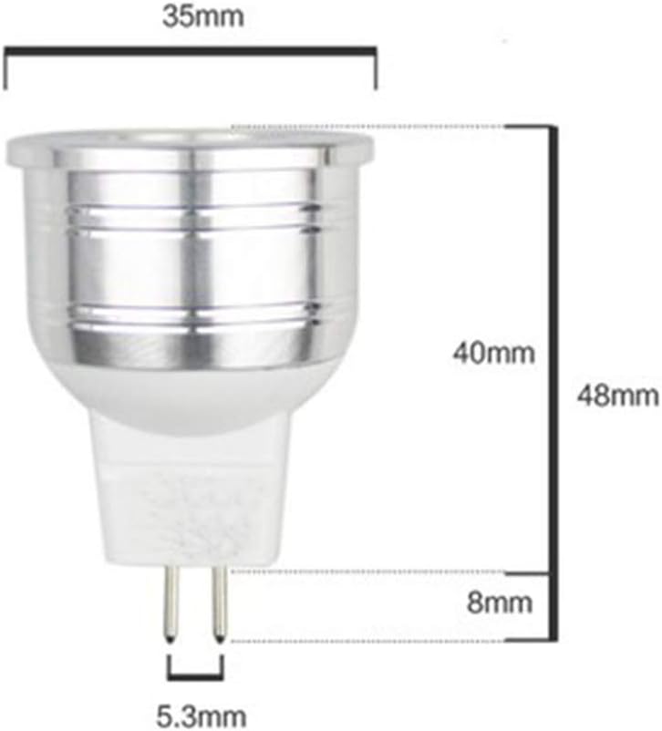 MR11 LED Light Bulbs 1W MR11 GU5.3 Bi-Pin Base LED Light 1W(12V 10W Halogen Replacement) Cool White 6000K LED