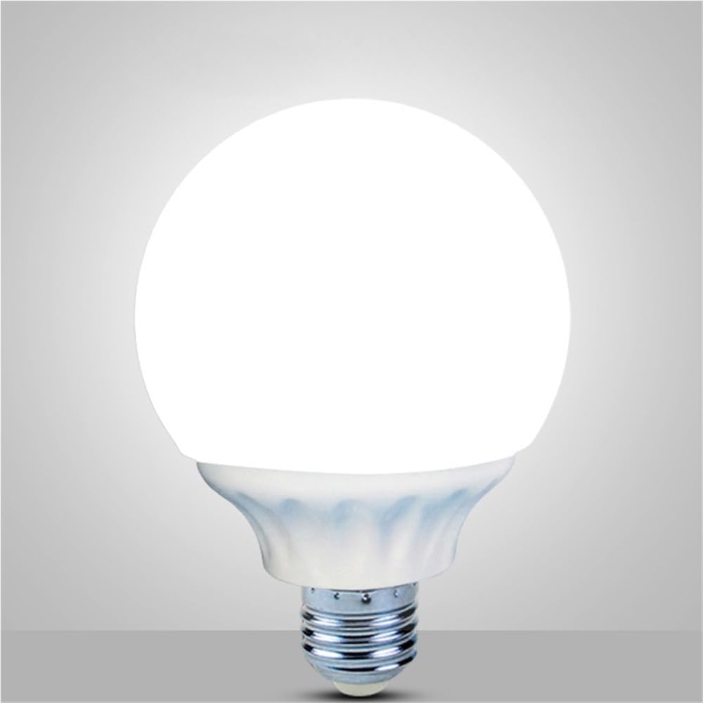 Home Bulbs 10pcs/lot LED Milky White Plastic Ball Bulb AC220V G80/G95 E27 Screw LED Bulb Mirror Front Bulb Household