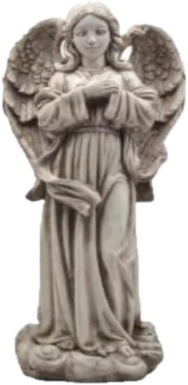 Guardian Angel Outdoor Garden Statue made with magnesium Oxide with stone finish designed for garden use 24 Inches