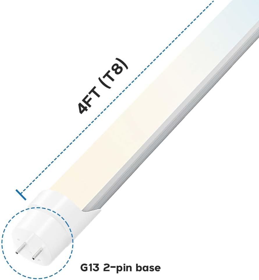 4 PACK 4FT T8 LED Tube Light, hybrid type a+b 12W/15W/18W/22W, 3000K |3500K|4000K|5000K|6500K, Single and Double End