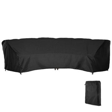 Curved Sofa Cover Outdoor Patio Furniture Cover Couch Sectional Protector Waterproof Half Moon Sofa Set Cover with