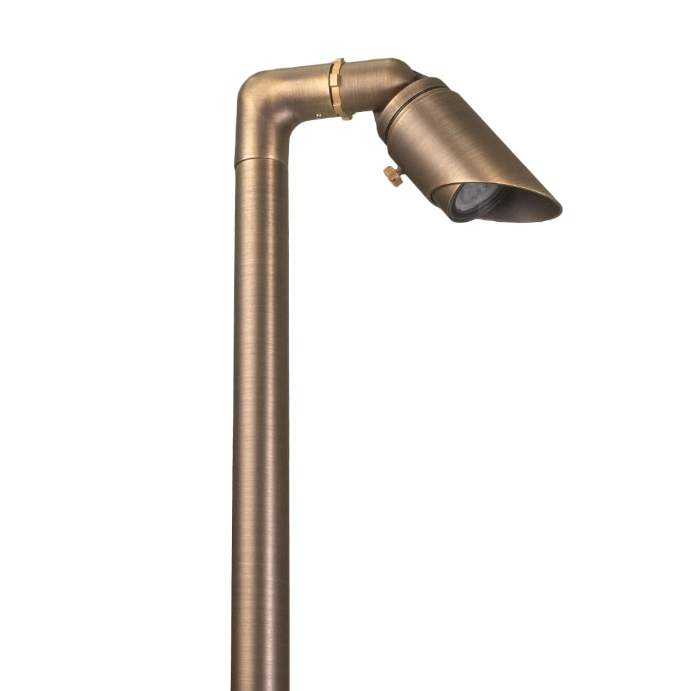 Innovator 12V Cast Brass Adjustable Path Light & 2W 2700K LED Bulb
