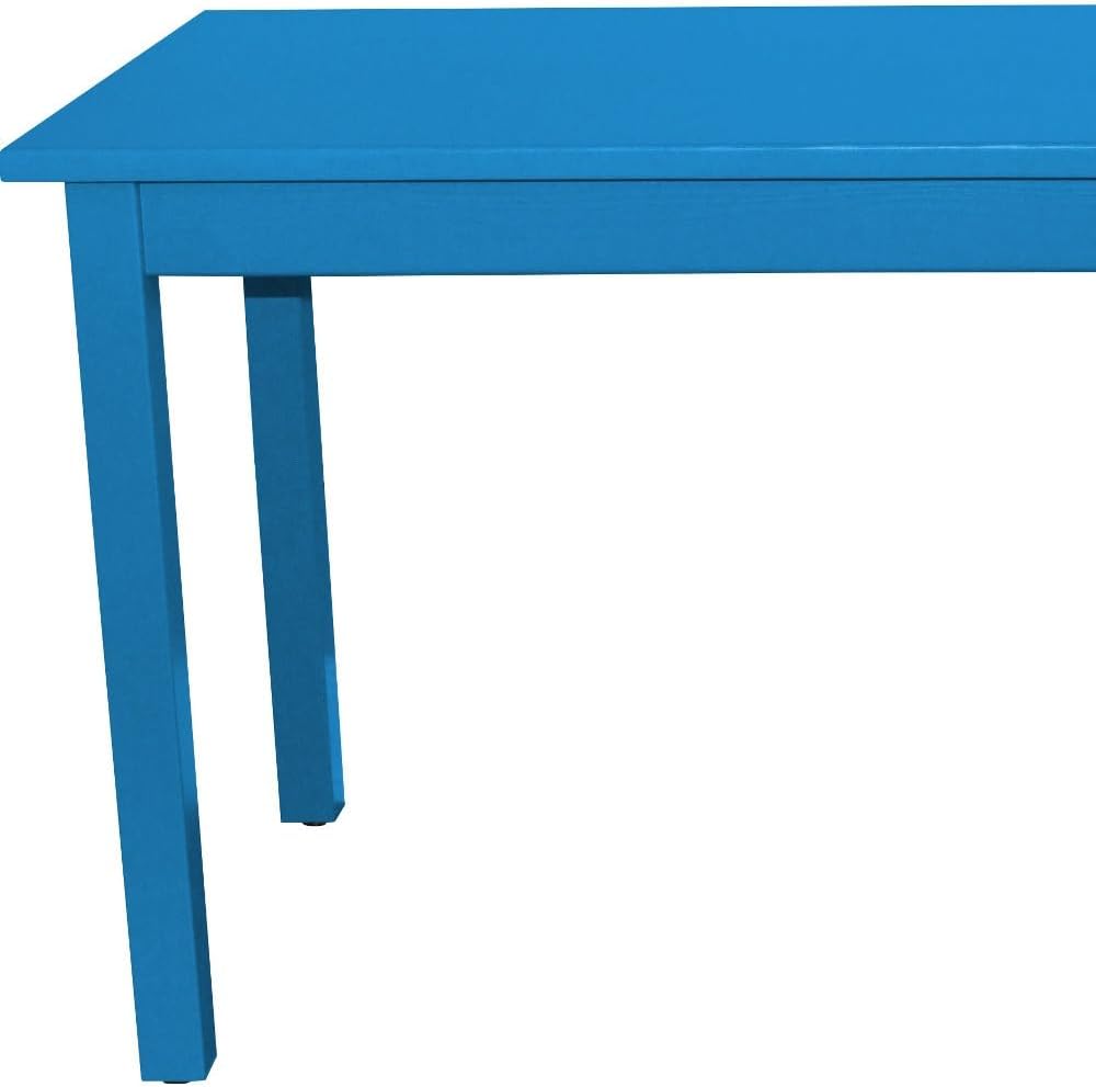 48" Caribbean Blue Solid Wood Dining Table