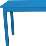 48" Caribbean Blue Solid Wood Dining Table