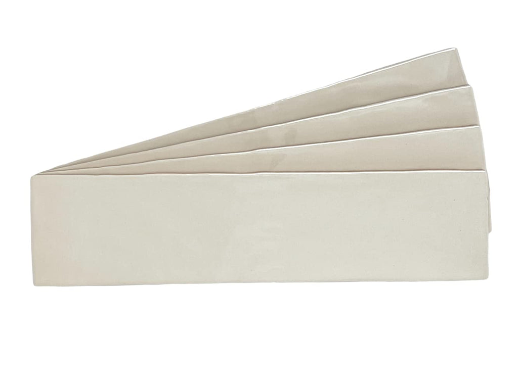 3x12 Bone Handmade Look Ceramic Subway Tile Walls & Kitchen Backsplashes - Classic Gloss Finish (Box Covers 5.5 Sq.
