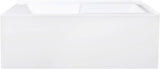 VTAM6032R22S 60-Inch Acrylic 2-Wall Corner Alcove Tub with Corner Apron, Right Hand Drain Hole, White
