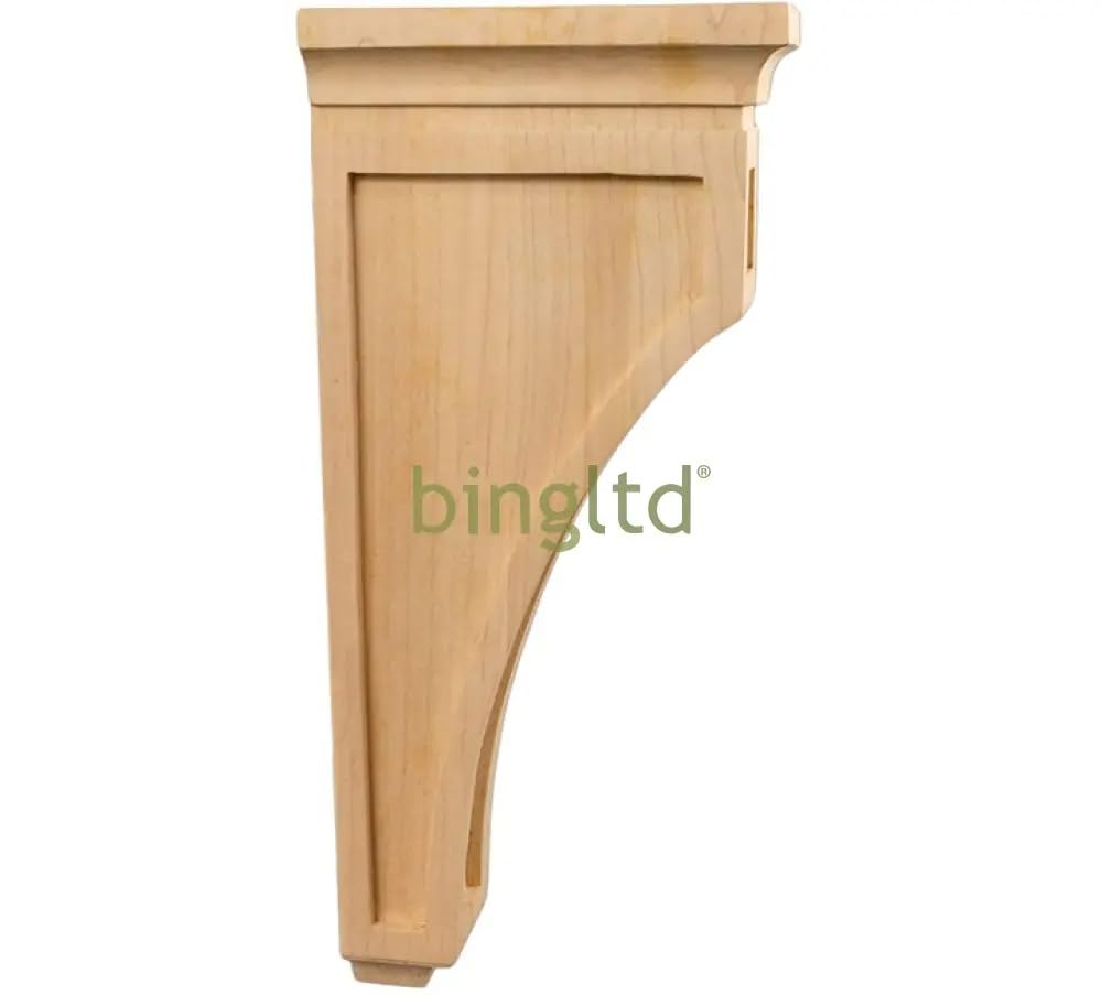 14" Corbel Traditional Solid Rubberwood Bracket Set of 4 (C-RW)