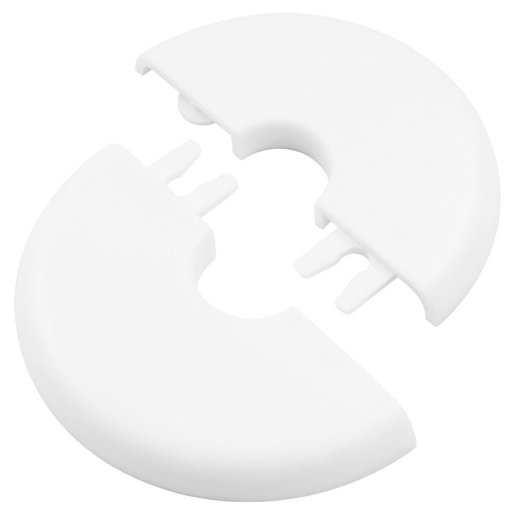4Pcs 16MM Self-Adhesive Wall Split Flange, White