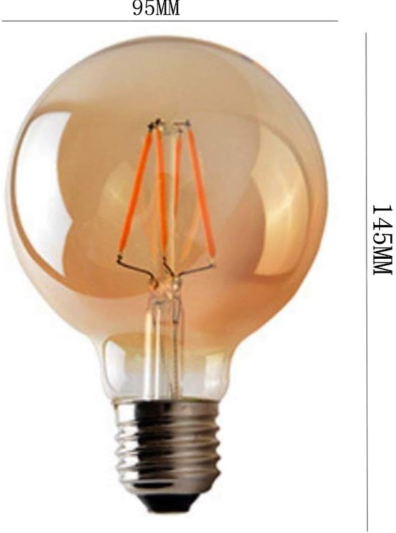 G95 LED Vintage Filament Bulb G30(G95) Dimmable Edison Style Antique LED Filament Globe Light Bulb E26/E27 4W Warm
