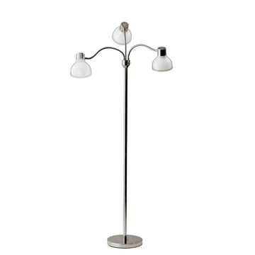 Vivian Floor Lamp, 60.25 in, 60W Type A Bulb (Not Included), Brushed Steel, 1