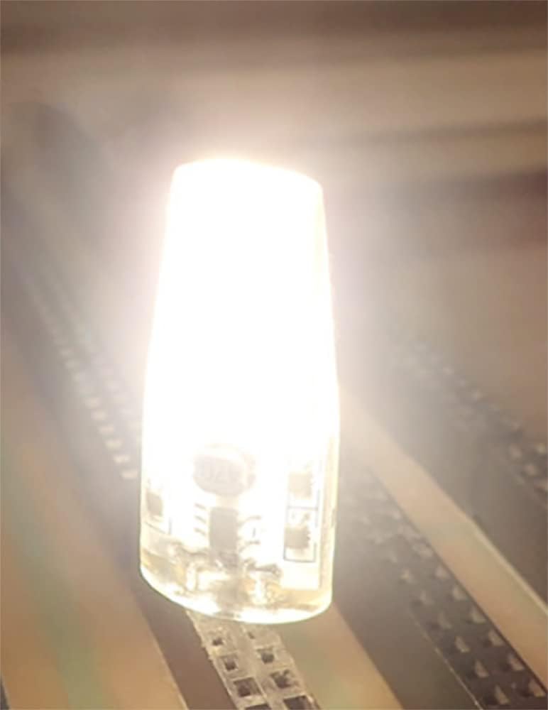 LED Light Bulb 3W Bi-pin Base Light Equivalent 20W Halogen Bulb 6 Pack Silicone Crystal Light AC/DC 12V