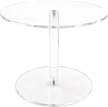 Acrylic Cake Stand for Dessert Table, 9.8 Inch Clear Round Cupcake Stand Display Riser for Birthday Party Wedding