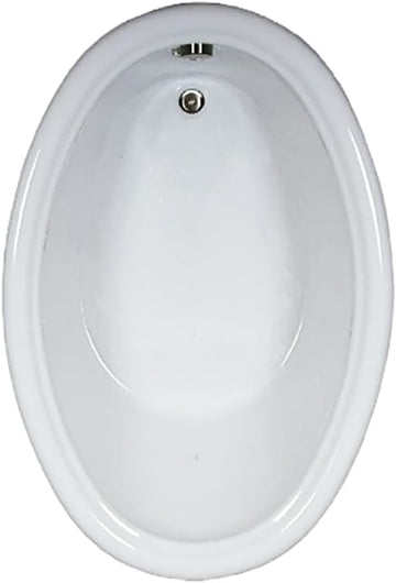 60 in. x 42 in. Acrylic Oval Drop-In Soaking Bathtub with Reversible Drain in Biscuit