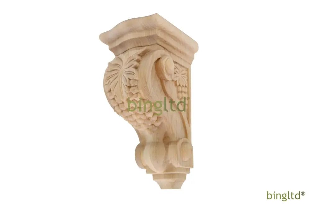 10" Tall Corbel Traditional Solid Rubberwood - 1 PC (C19-RW-UNF)