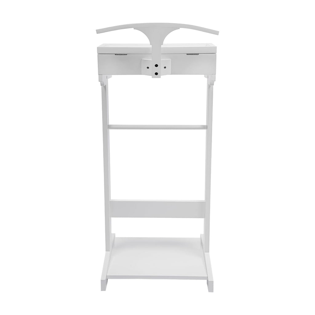 Clothes Valet Stand Holder for Men Suit Coat Rack Hanger Stand, Suit Valet Stand for Men and Women, Wood Clothes