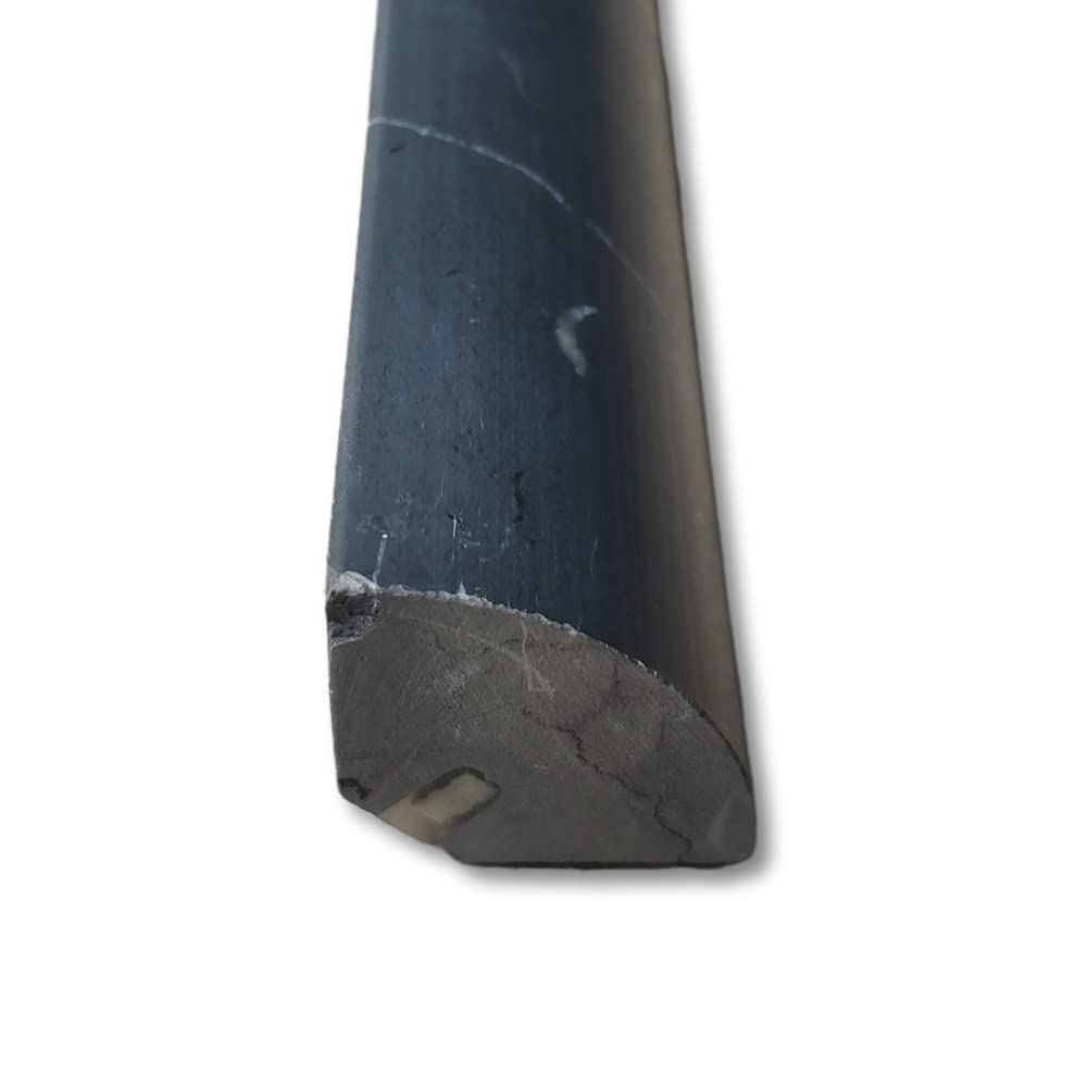 Nero Marquina Black Marble 1x12 Quarter Round Covering Edge Pencil Liner Trim Molding Honed Kitchen Bath Wall Floor