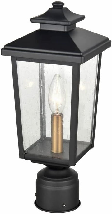 Eldrick - 1 Light Outdoor Post Lantern-14.38 Inches Tall and 5.75 Inches Wide